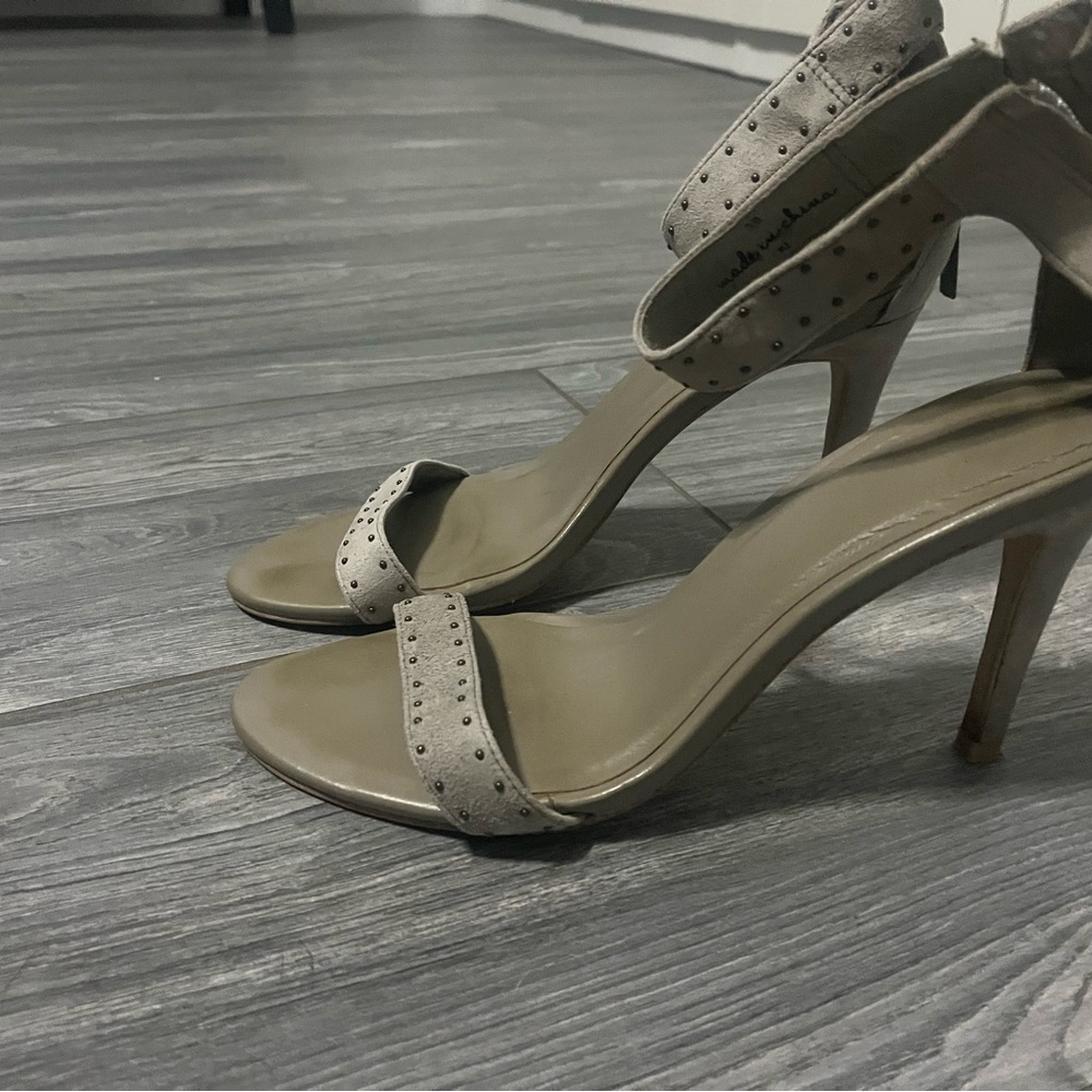 Joie Taupe Studded Heels